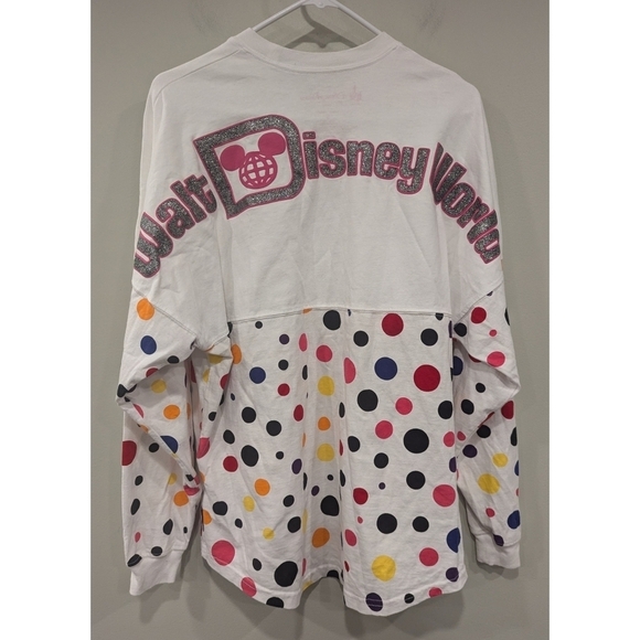 Disney Parks Authentic Spirit Jersey Glitter and Polka Dots Size Small - Picture 8 of 8